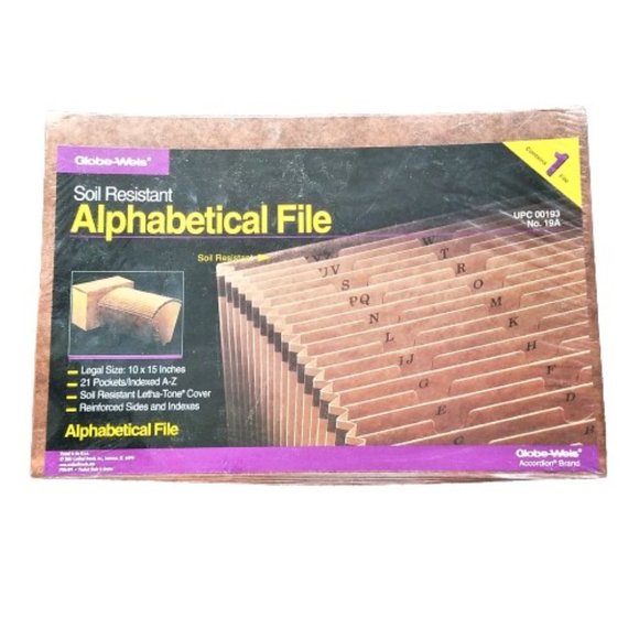 Set of 2 Accordion Folders Alphabetical & 12 Pocket Brand New - Picture 3 of 11
